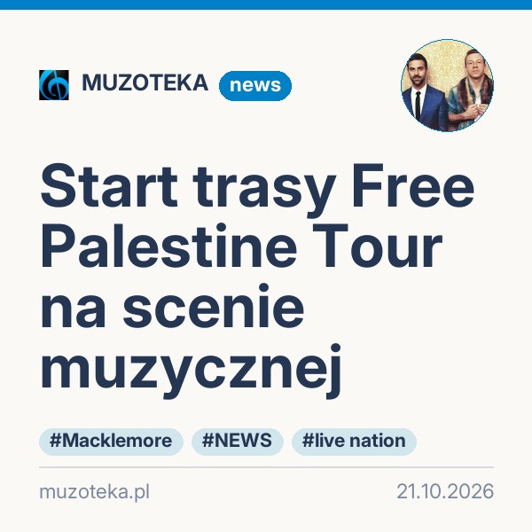 Start trasy Free Palestine Tour na scenie muzycznej