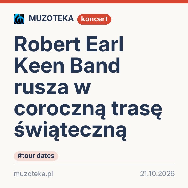 Robert Earl Keen Band rusza w coroczną trasę świąteczną