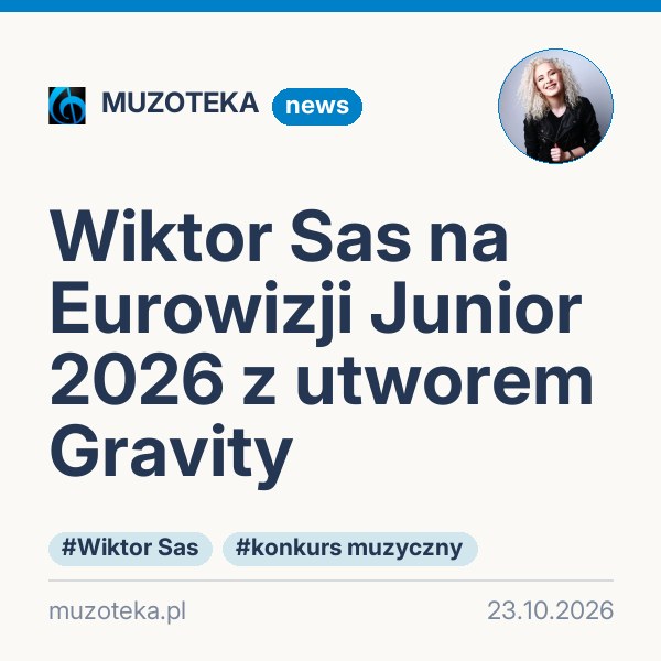 Wiktor Sas na Eurowizji Junior 2026 z utworem Gravity
