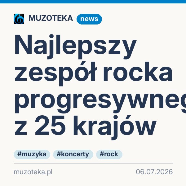 Najlepszy zespół rocka progresywnego z 25 krajów