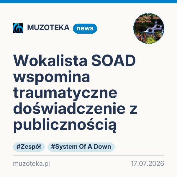 Wokalista SOAD wspomina traumatyczne doświadczenie z publicznością
