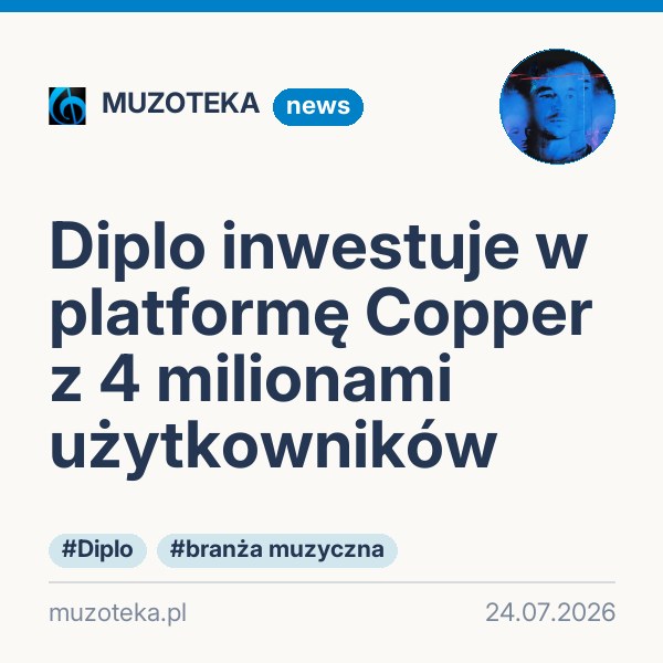 Diplo inwestuje w platformę Copper z 4 milionami użytkowników