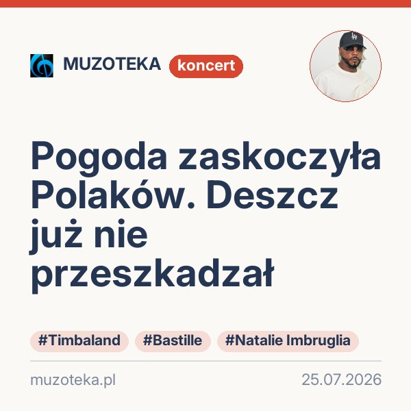 Pogoda zaskoczyła Polaków. Deszcz już nie przeszkadzał