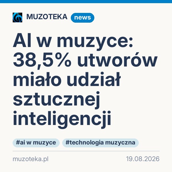 AI w muzyce: 38,5% utworów miało udział sztucznej inteligencji