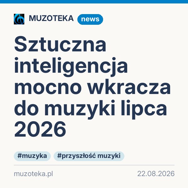 Sztuczna inteligencja mocno wkracza do muzyki lipca 2026