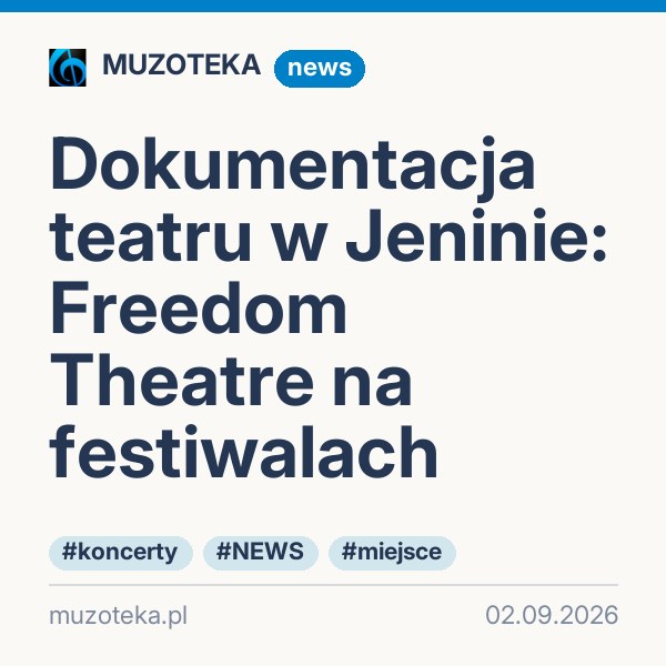 Dokumentacja teatru w Jeninie: Freedom Theatre na festiwalach