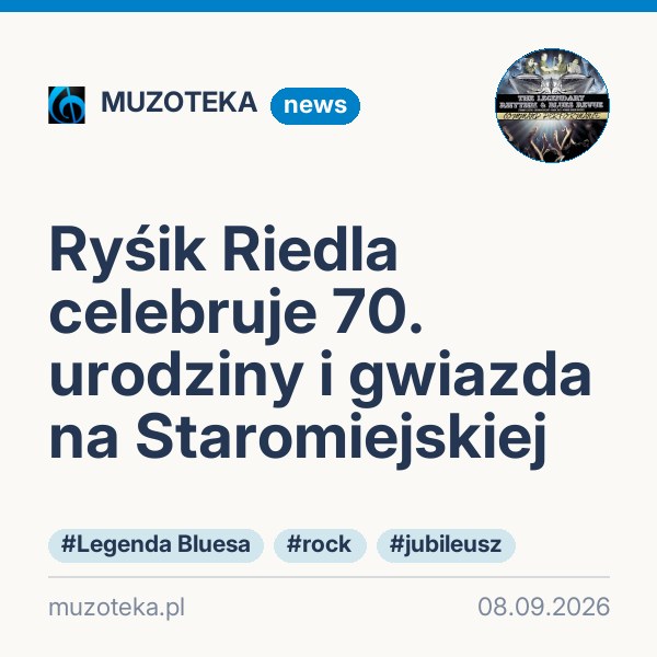Ryśik Riedla celebruje 70. urodziny i gwiazda na Staromiejskiej