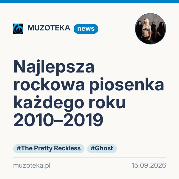 Najlepsza rockowa piosenka każdego roku 2010–2019