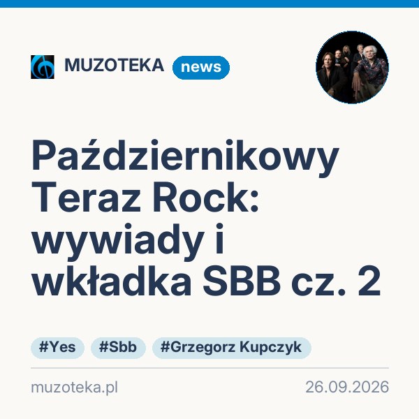 Październikowy Teraz Rock: wywiady i wkładka SBB cz. 2
