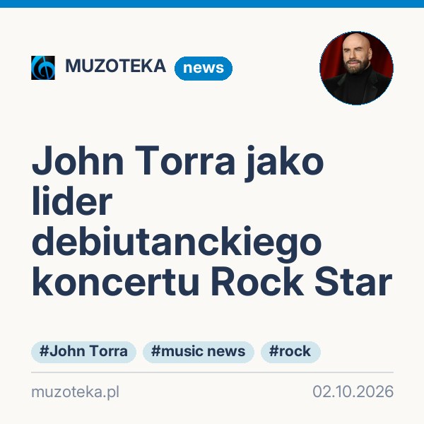John Torra jako lider debiutanckiego koncertu Rock Star