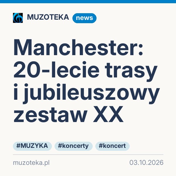 Manchester: 20-lecie trasy i jubileuszowy zestaw XX
