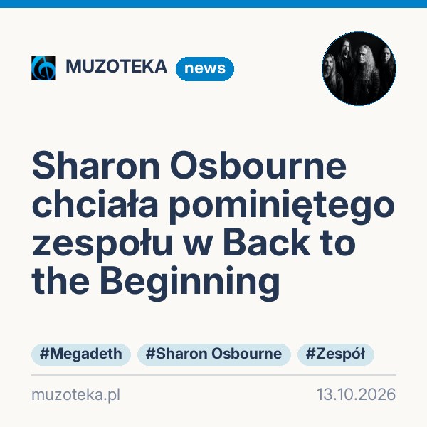 Sharon Osbourne chciała pominiętego zespołu w Back to the Beginning