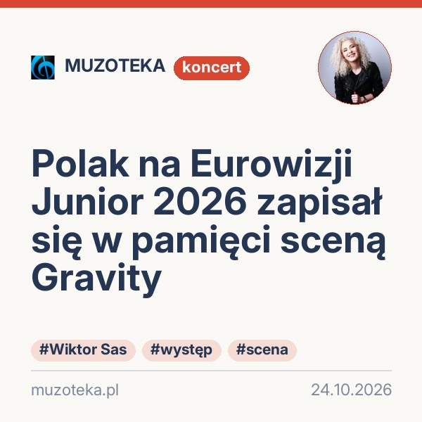 Polak na Eurowizji Junior 2026 zapisał się w pamięci sceną Gravity