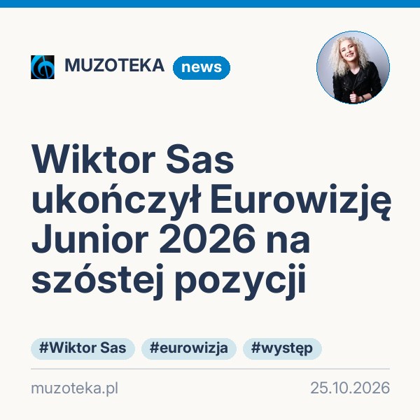 Wiktor Sas ukończył Eurowizję Junior 2026 na szóstej pozycji