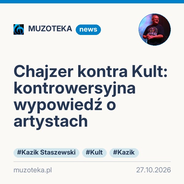 Chajzer kontra Kult: kontrowersyjna wypowiedź o artystach