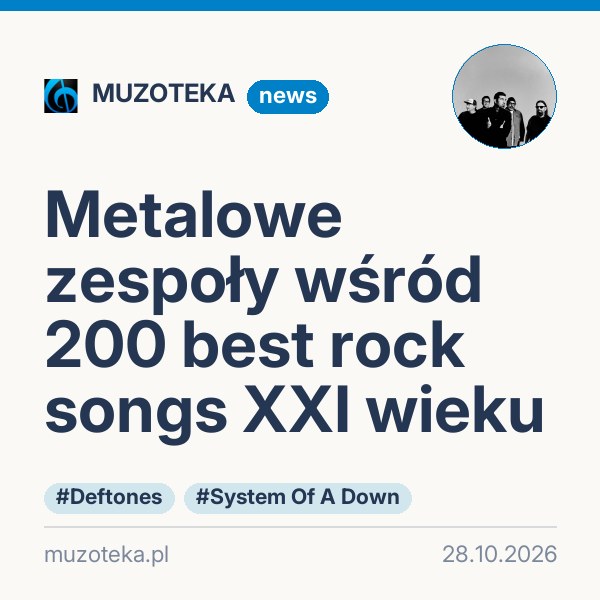 Metalowe zespoły wśród 200 best rock songs XXI wieku