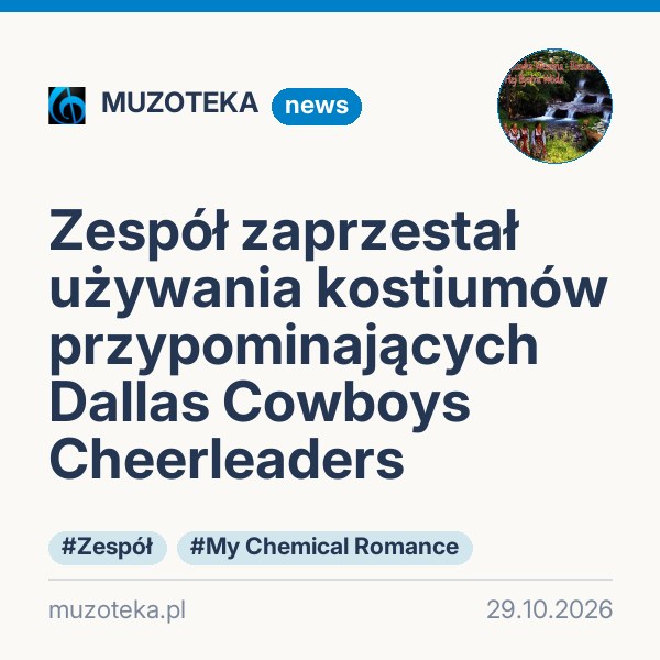 Zespół zaprzestał używania kostiumów przypominających Dallas Cowboys Cheerleaders