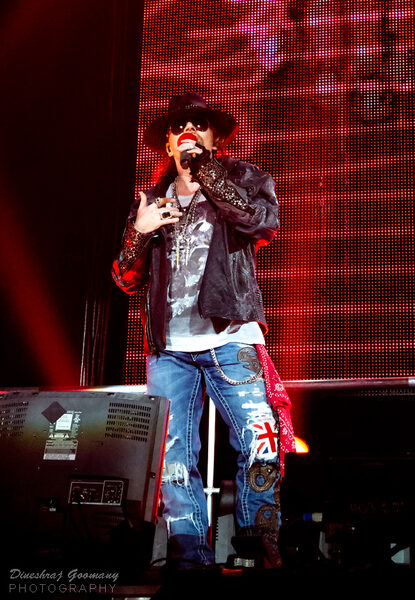 Axl Rose fotografował się przed występem na festivalu